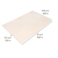 30 x A5 Contreplaqué 148 x 210 x 3mm (+/-0,5mm) - Bois Brut Bouleau - Panneau Découpe Laser - Pyrogravure Gravure-Creative Deco Discount