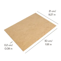 10 x A4 Panneau MDF 300 x 210 x 2 mm - Feuille Planche Bois Brut - Découpe Laser, Gravure, Maquette, Pyrogravure-Creative Deco Online