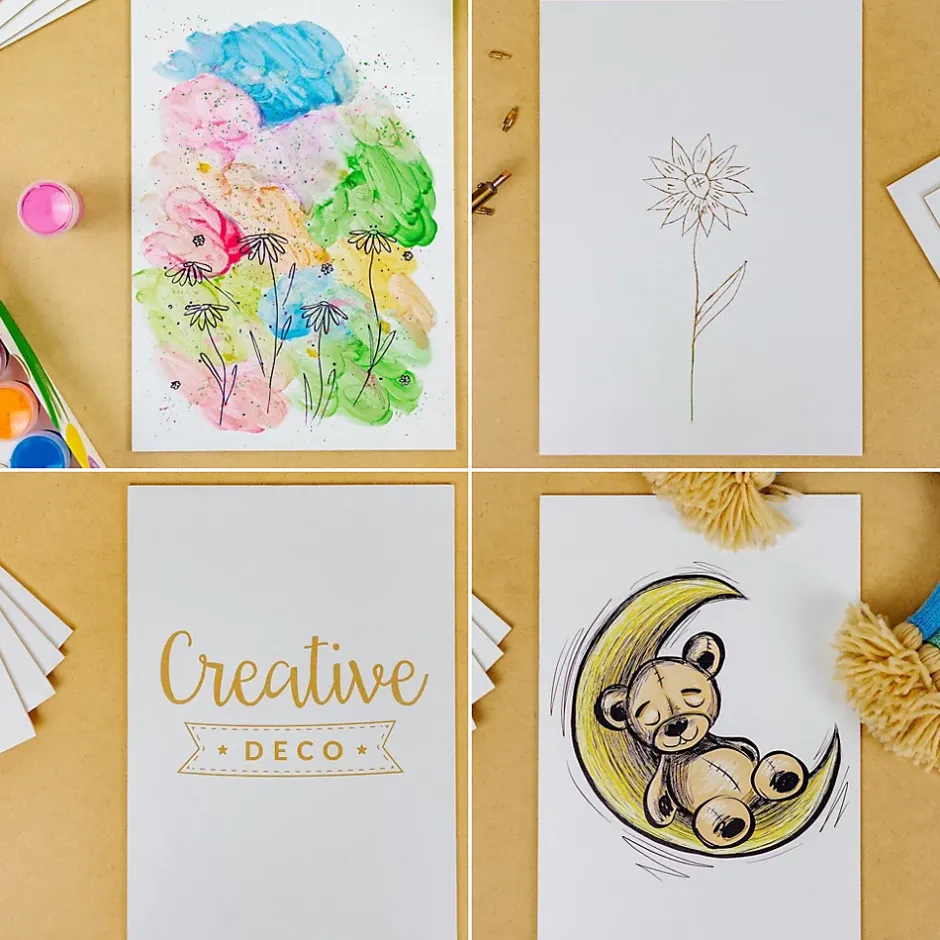 10 x A3 Panneau MDF Blanc 420 x 300 x 3 mm - Planche Bois Brut - Bricolage, Découpe Laser, Gravure, Pyrogravure-Creative Deco