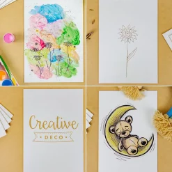 Creative Deco 10 x Panneau MDF Blanc 600 x 400 x 3 mm - Planche Bois Brut - Idéal Bricolage, Découpe Laser, Gravure, Pyrogravure