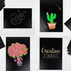 10 x Panneau MDF Noir 600 x 400 x 3 mm - Planche Bois Brut - Idéal Bricolage, Découpe Laser, Gravure, Pyrogravure-Creative Deco Clearance