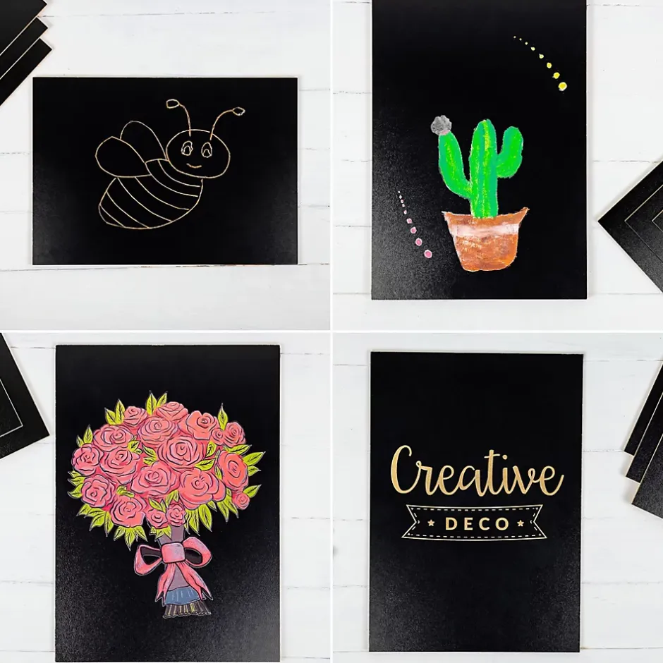 10 x Panneau MDF Noir 600 x 400 x 3 mm - Planche Bois Brut - Idéal Bricolage, Découpe Laser, Gravure, Pyrogravure-Creative Deco Clearance