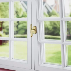 Crémone de fenêtre Armel aluminium doré brillant L.11cm-GoodHome Sale