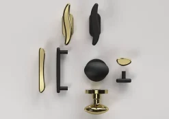 Crémone de fenêtre Armel aluminium doré brillant L.11cm-GoodHome Sale