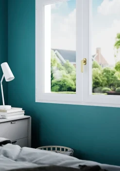 GoodHome Crémone de fenêtre Minzh aluminium doré satin L.12cm