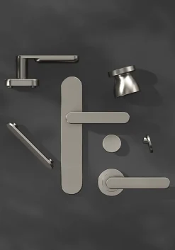 Crémone de fenêtre Minzh aluminium gris chromé L.12cm-GoodHome Hot