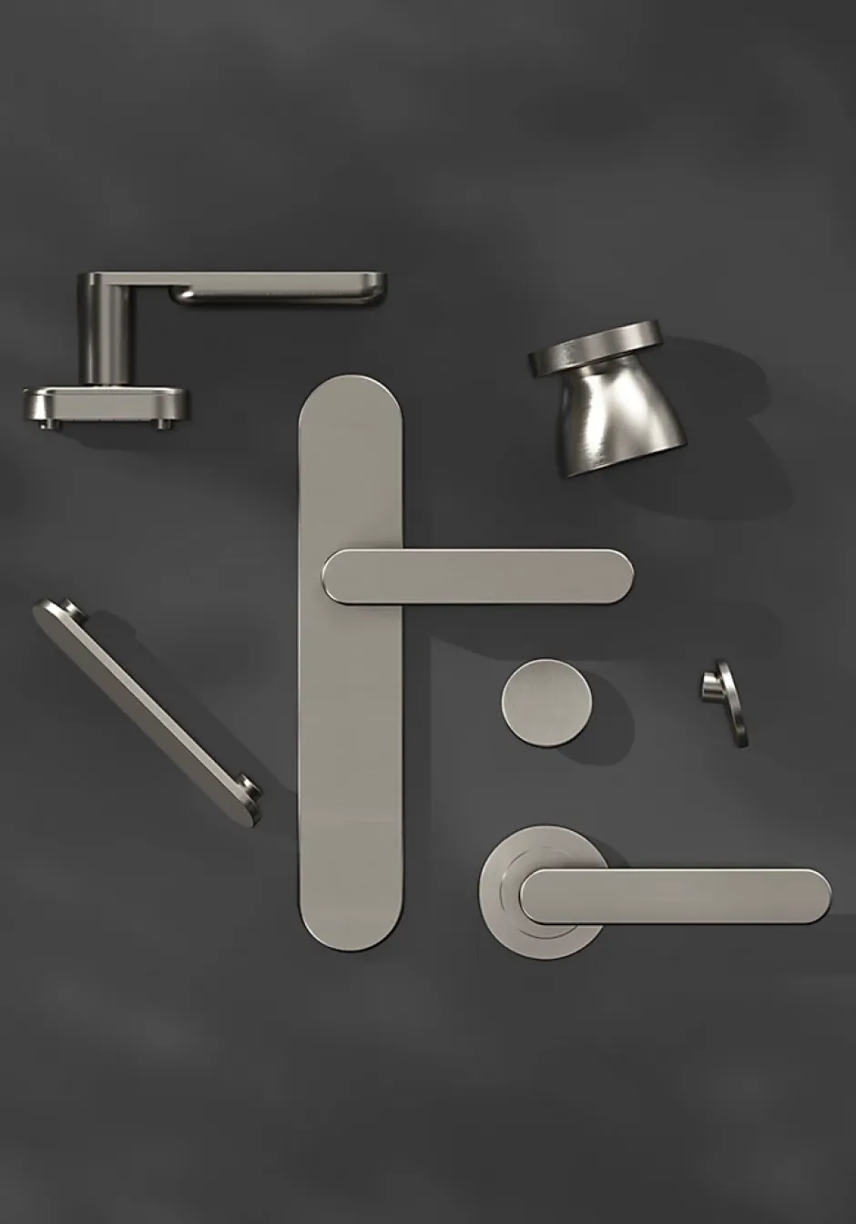 Crémone de fenêtre Minzh aluminium gris chromé L.12cm-GoodHome Hot