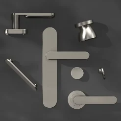 Crémone de fenêtre Minzh aluminium gris chromé L.12cm-GoodHome Hot