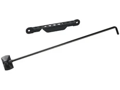 Crochet de contrevent + crémaillère à poignée aluminium compoSite l.500 mm-Afbat New