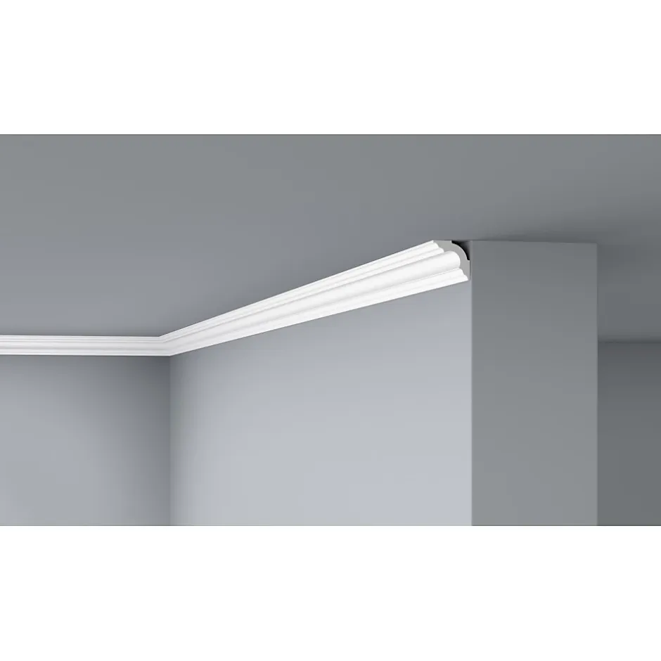 D12 Moulure de plafond Polystyrène 30 x 30 x 2000 - 2 pièces-Decoflair Hot