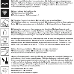 Orac Decor 3d panneau mural WX211F flexible Lambris mural Panneau acoustique Moulure flexible 2 m