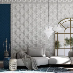 Profhome 3d panneau mural 159501 Lambris mural Élément décoratif Médaillon 39,9 x 34,9 cm