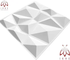 3D PVC panneaux muraux decor gaming chambre mur plafond effet 3D diamant blanc plaques PVC decoration 30x30cm 0.09m²-Ikhemalarka Hot