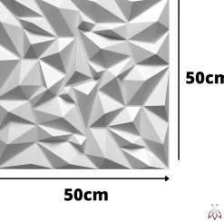 3D PVC panneaux muraux decor gaming chambre mur plafond effet 3D mirror blanc plaques PVC decoration 0.25m²-Ikhemalarka Clearance