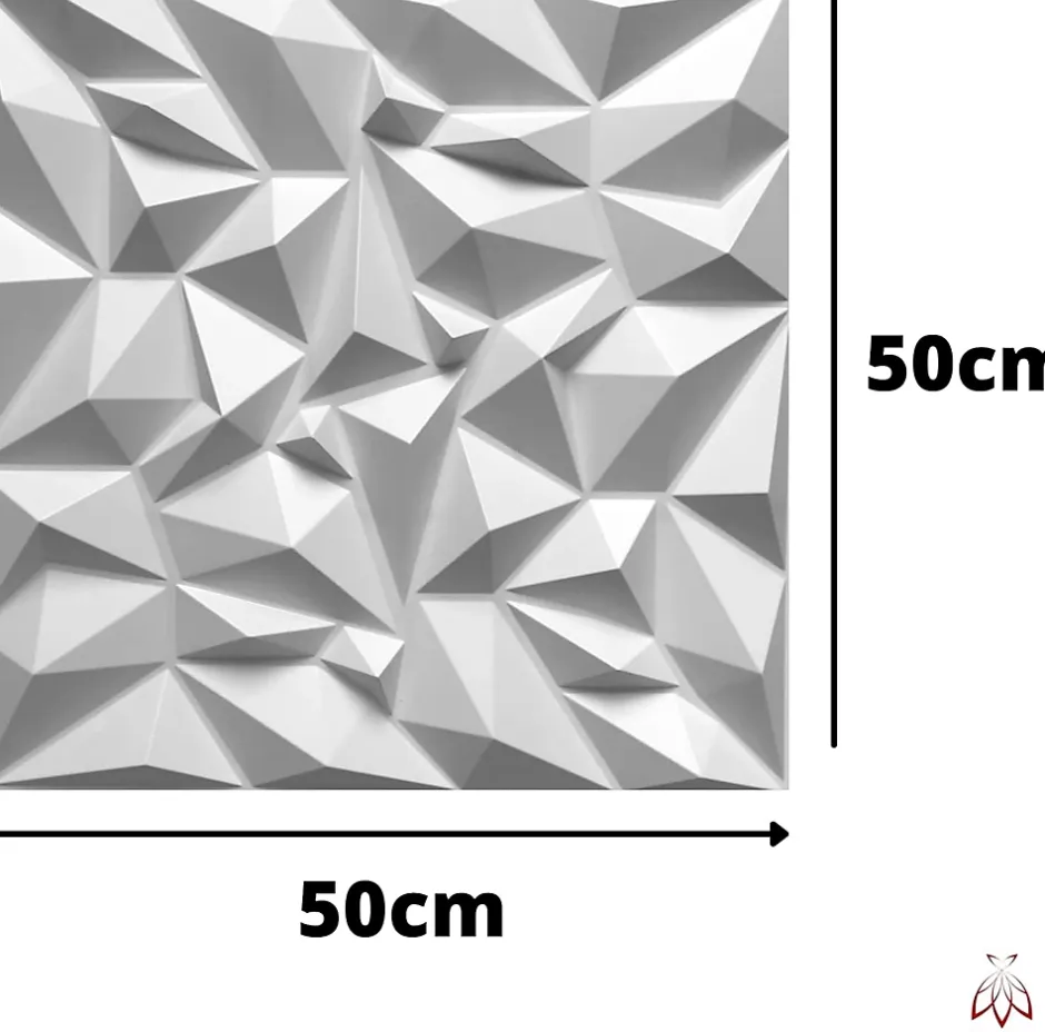 3D PVC panneaux muraux decor gaming chambre mur plafond effet 3D mirror blanc plaques PVC decoration 0.25m²-Ikhemalarka Clearance