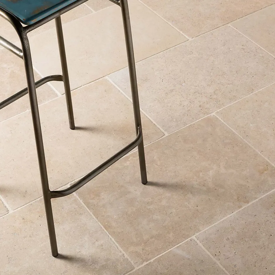 Ro'Ma Nature Dallage Pierre d'Egypte Beige 60x40x1,5 cm - Intérieur et Extérieur (lot de 1,2 m² soit 5 dalles) -