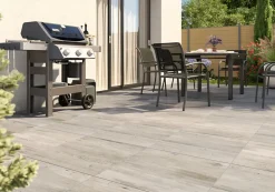 Dalle carrelage extérieur 2cm Rushmore effet bois 60 x 60 cm- Outlet