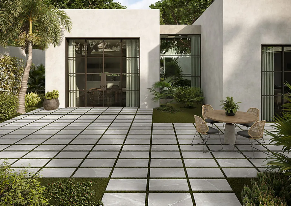 Dalle carrelage extérieur 2cm Bodo gris 60 x 60 cm- Hot