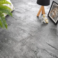 Dalle large sol vinyle rigide Performance - Click à plat - Béton gris argenté - Paquet de 2,51 m²-Décoweb Sale