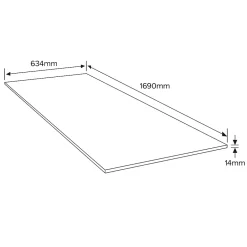 Dalle OSB 1 RL4 - 169 x 61 cm, ép.14 mm (vendue à la pièce)