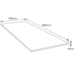 Dalle OSB 2 RL4 - 169 x 63,4 cm, ép.18 mm (vendue à la pièce)