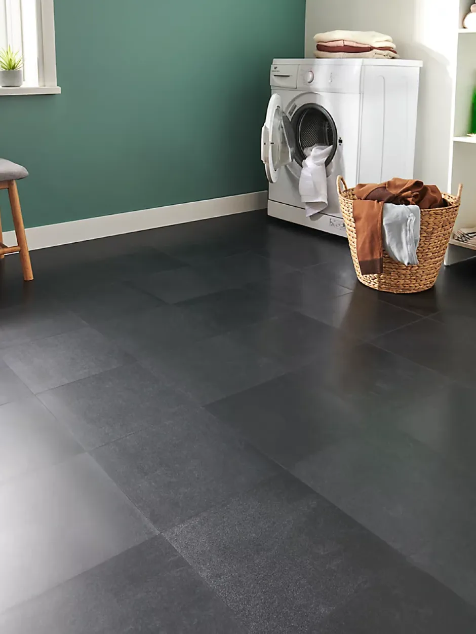 Dalle PVC adhésive ardoise 30 x 30 cm (vendue au carton)