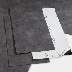 Dalle PVC adhésive PopRock Béton anthracite 30 x 60 cm (vendue au carton)-GoodHome