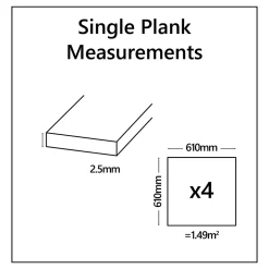 GoodHome Dalle PVC adhésive Ragga décor carreaux de ciment 30,5 x 30,5 cm