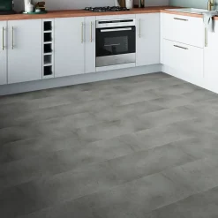 GoodHome Dalle PVC clipsable Baila béton gris L. 61 x l. 30.5 cm