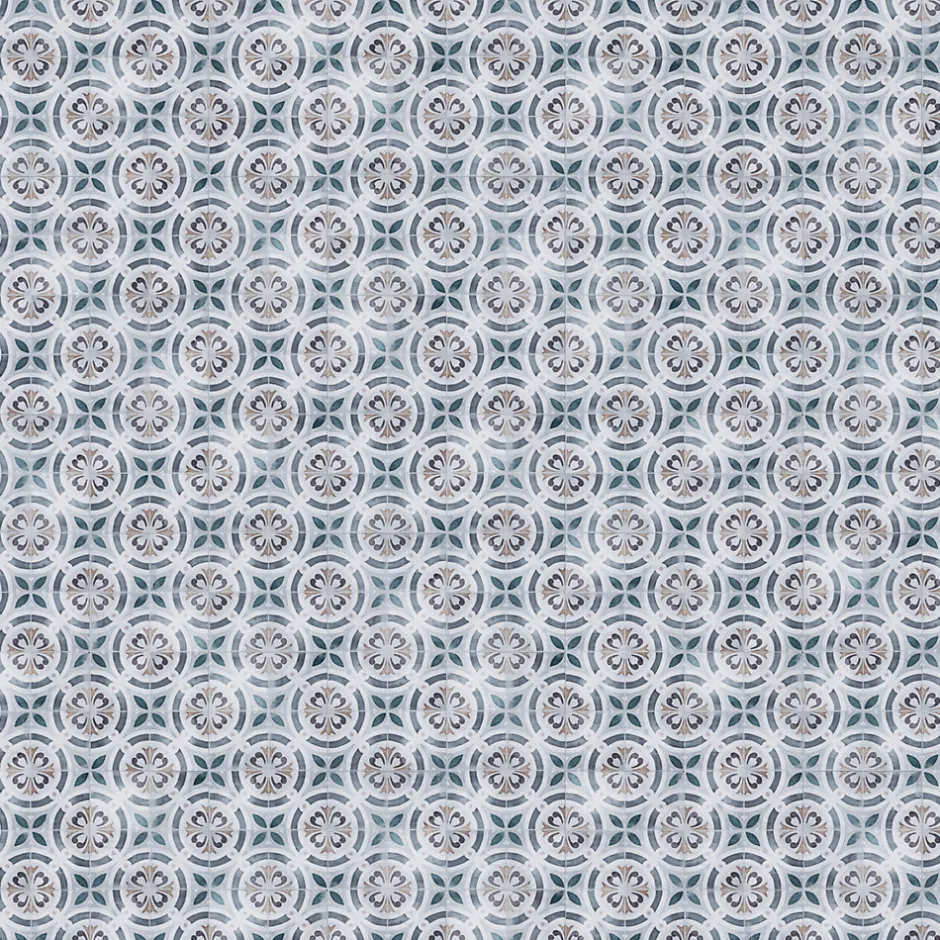 GoodHome Dalle PVC clipsable Mambo 63x32 cm décor carreaux ciment multico (vendue au carton)