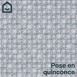 GoodHome Dalle PVC clipsable Mambo 63x32 cm décor carreaux ciment multico (vendue au carton)