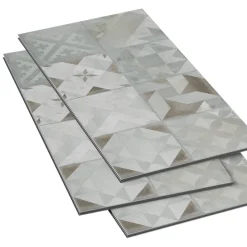 GoodHome Dalle PVC clipsable Mambo 63x32 cm décor carreaux ciment gris (vendue au carton)