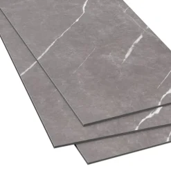 GoodHome Dalle PVC clipsable Mambo 82x42 cm marbre gris (vendue au carton)