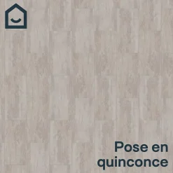 Dalle PVC clipsable pour sol intérieur l.32 x L.63 cm effet pierre travertin Mambo (vendue au carton)-GoodHome Hot