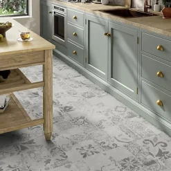 Tarkett Dalle PVC clipsable rigide Ultime Plus - Carreaux de ciment gris - Finition extra mate - Paquet de 2,253 m²