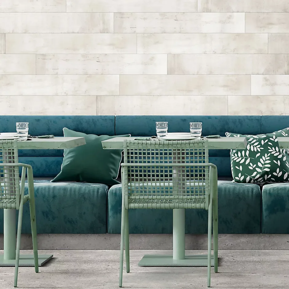 Dalle PVC Dumawall Barnwood 18x120cm argent