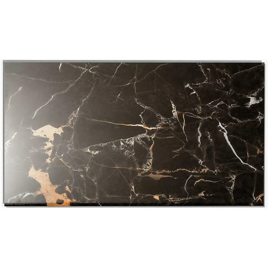 Dumaplast Dalle PVC Dumawall+ Gloss Tavira noir brillant 37,5 x 65 cm