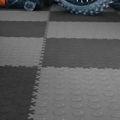 Fortelock Dalle PVC garage Industy Eco gris foncé L.51 x l.51 cm