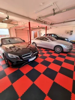 Fortelock Dalle PVC garage Industy rouge L.51 x l.51 cm