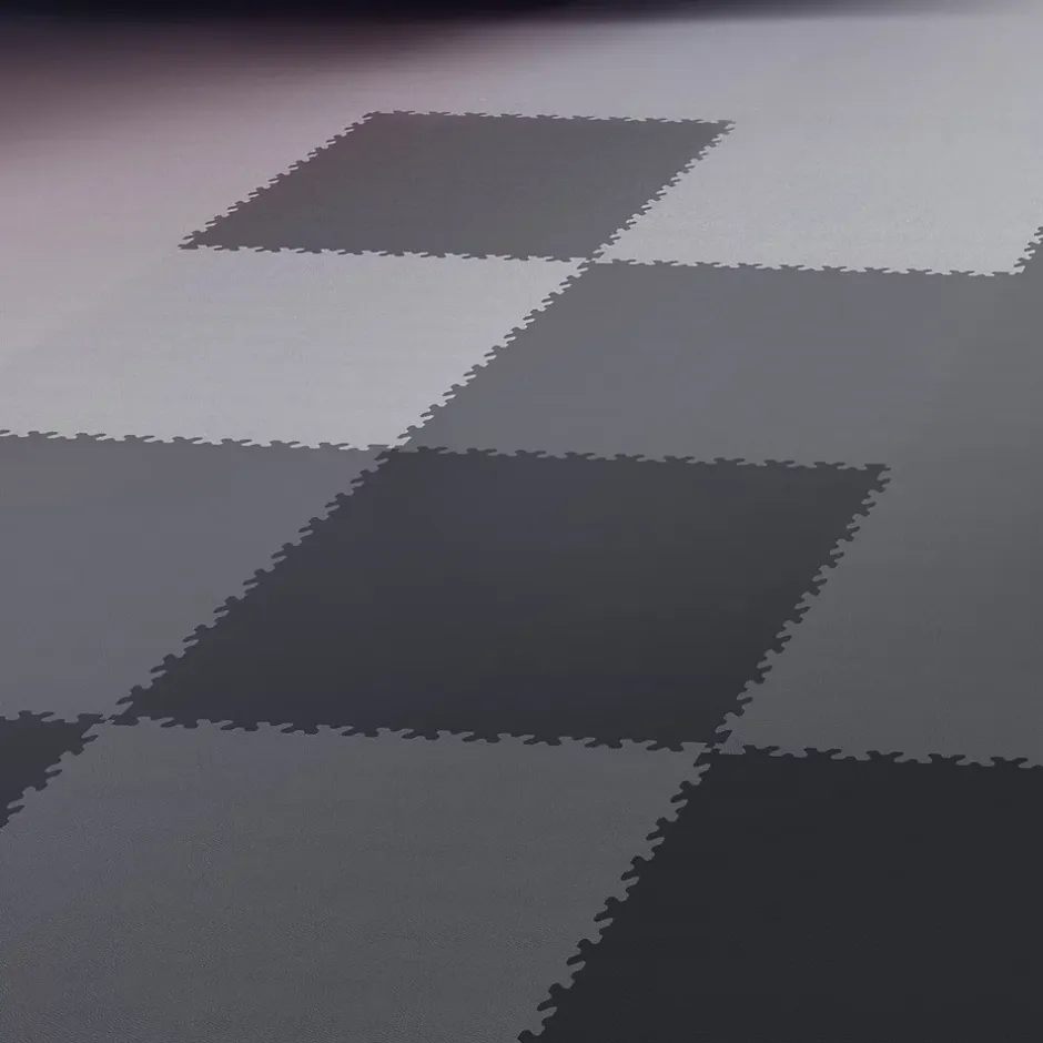 Fortelock Dalle PVC garage Industy noir L.51 x l.51 cm