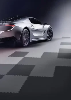 Fortelock Dalle PVC garage Industy noir L.51 x l.51 cm