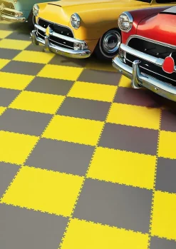 Fortelock Dalle PVC garage Industy jaune L.51 x l.51 cm