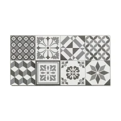 GoodHome Dalle PVC Ozark carreaux de ciment L. 60cm x l. 30cm