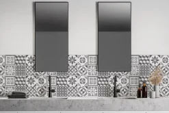 GoodHome Dalle PVC Ozark carreaux de ciment L. 60cm x l. 30cm