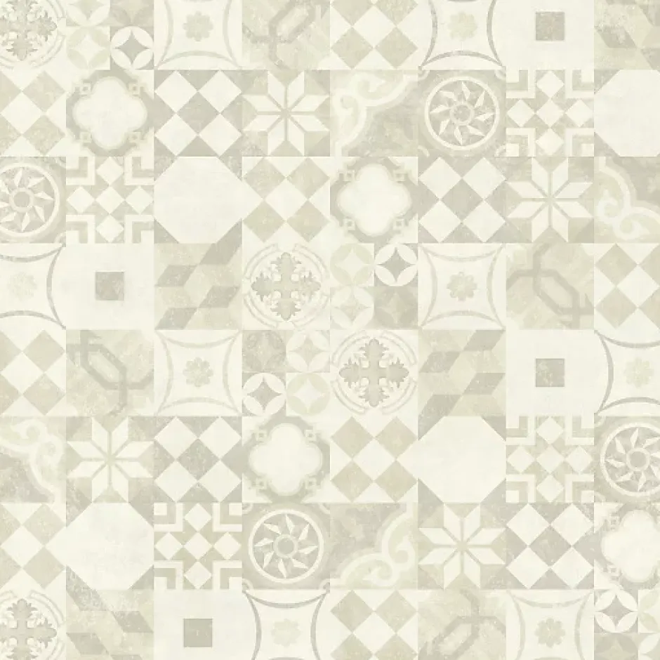 Dalle sol PVC Clipsable Mix and Match - Click 5G - Carreaux de ciment beige clair - Paquet de 1,49 m²-Décoweb Discount