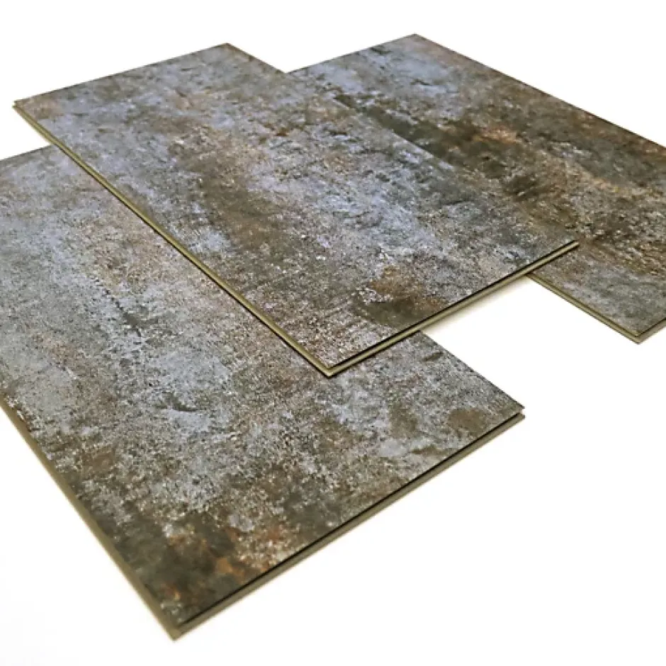 Décoweb Dalle sol PVC Clipsable Mix and Match - Click 5G - Acier vintage - Paquet de 1,49 m²