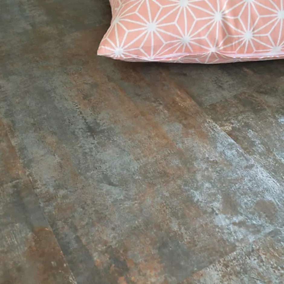 Décoweb Dalle sol PVC Clipsable Mix and Match - Click 5G - Acier vintage - Paquet de 1,49 m²