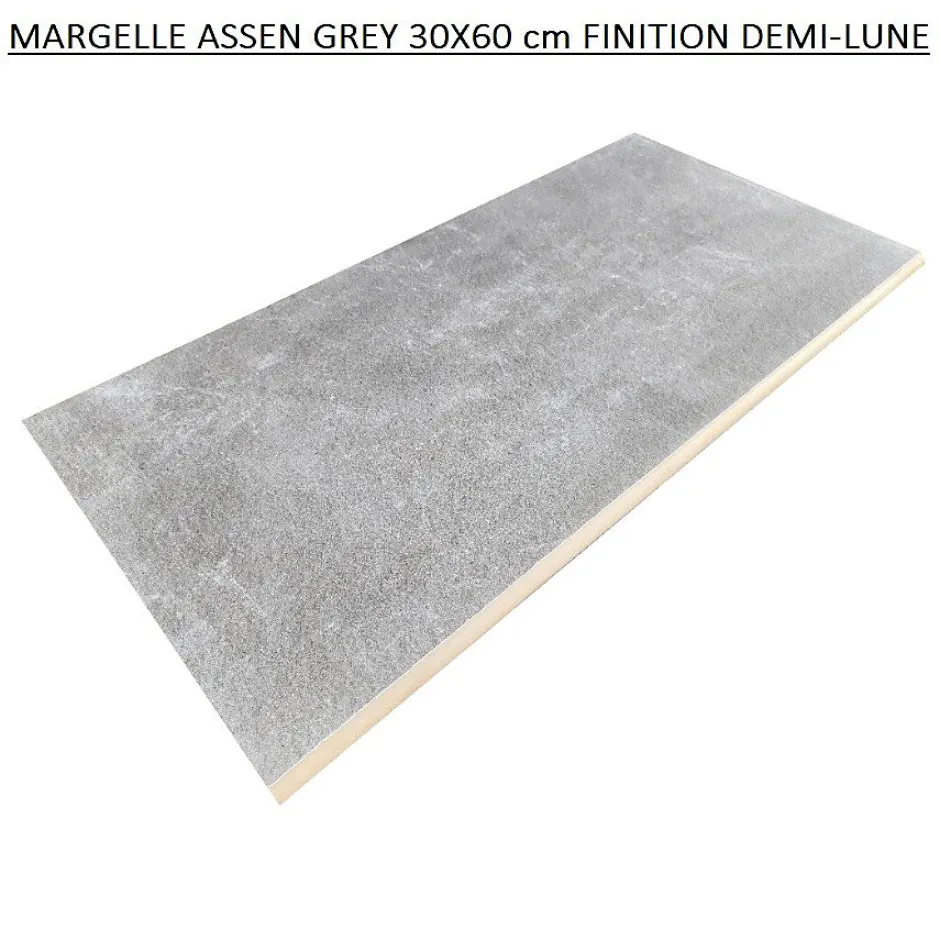 Dalle sur plots ASSEN GREY 60x60x2 cm effet béton antidérapant R11-Concept Mosaïque Outlet