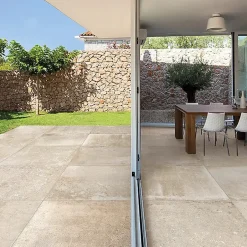 DALLE SUR PLOTS BLOIS BEIGE 90x90x2 cm rectifié antidérapante-Concept Mosaïque Clearance