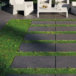 Reflex Boutique Dalle sur plots effet pierre Onyx 2cm anthracite R11 60x120 cm - Réflex boutique